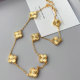 Pave clover necklace