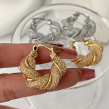 Twist bling hoop