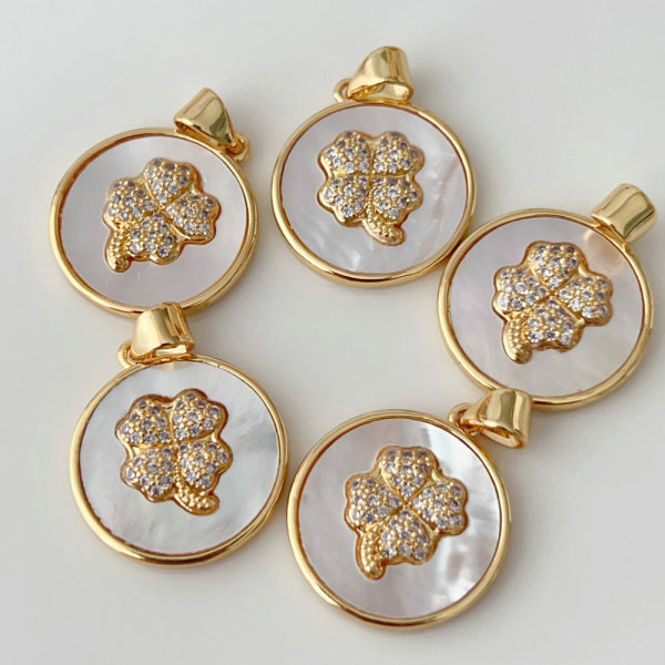Shell flower charm