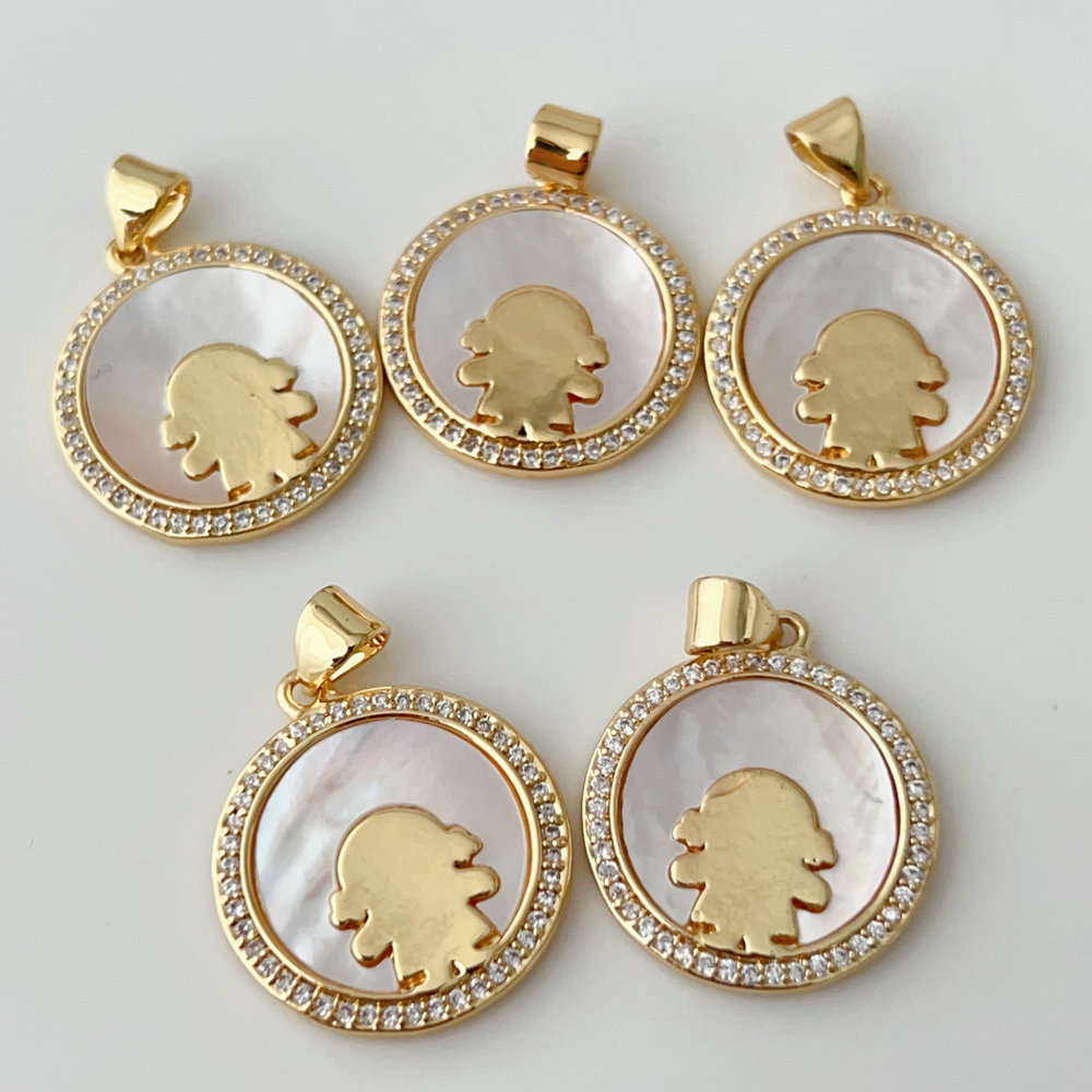 Shell girl charm