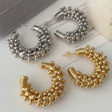 Handmade bead twist hoop