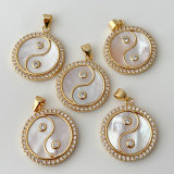 Ying yang shell charm