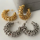 Handmade bead twist hoop