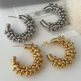 Handmade bead twist hoop