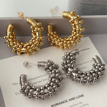 Handmade bead twist hoop