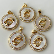 Dolphin Round Pendant