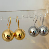 Ball gold ball drop earrings