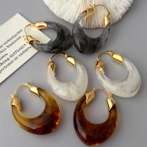 Acrylic Egg shaped Earrings