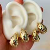 Pave water drop earrings