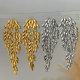 Chunky metal leaf earrings