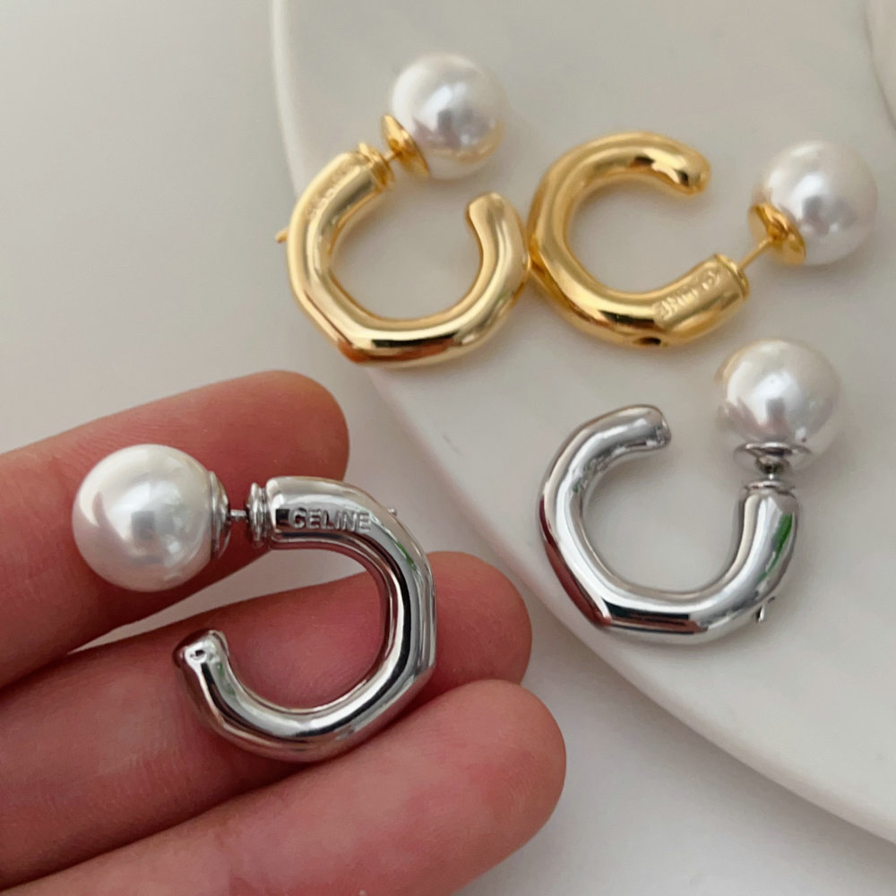 Metal pearl hoop