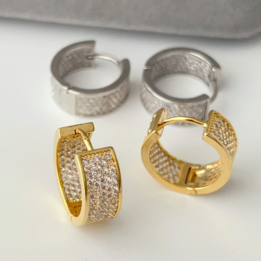 Basic pave zircon hoop