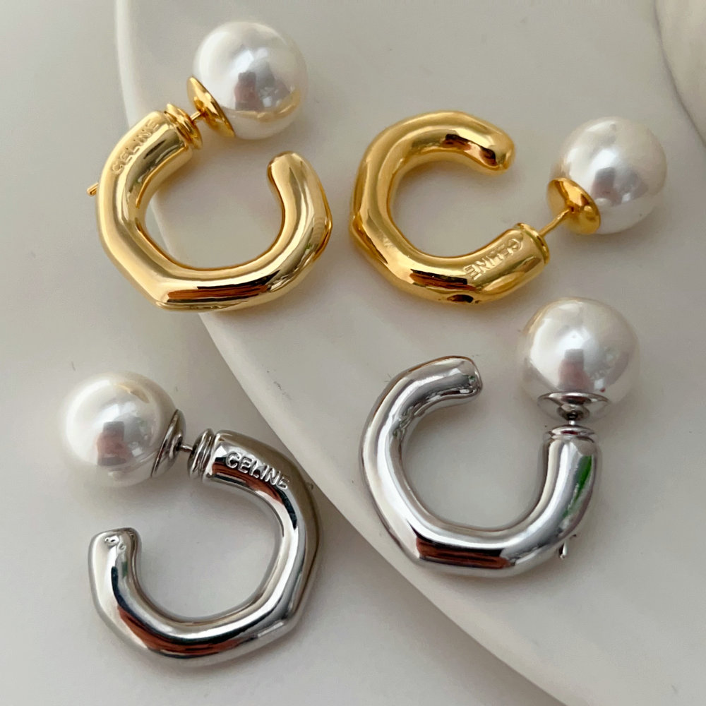 Metal pearl hoop