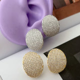 Pave fat earrings