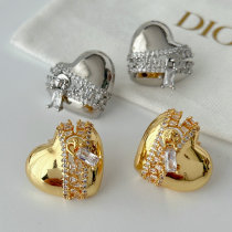 Pave heart earrings
