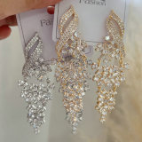 Long pave zircon earrings