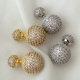 Pave ball earrings