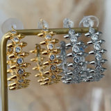 Pave fashion earrings