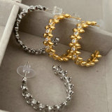 Pave fashion earrings