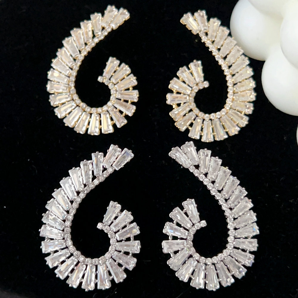 Pave fashion earrings