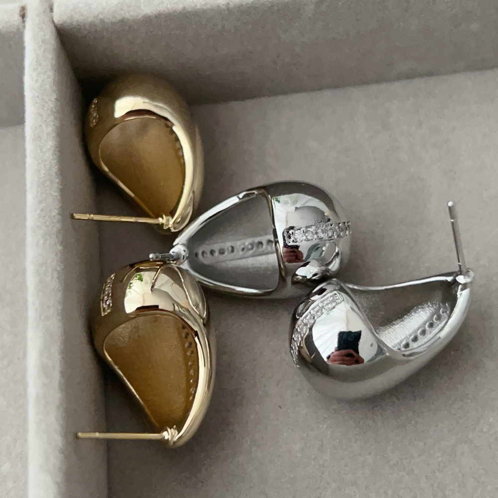 Pave bottga earrings