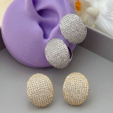 Pave fat earrings