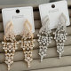 Long pave zircon earrings