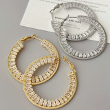 Pave round hoop