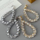 Pave water drop earrings