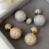 Pave ball earrings