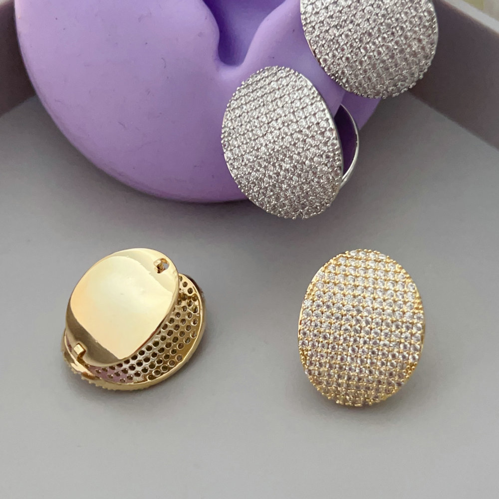 Pave fat earrings