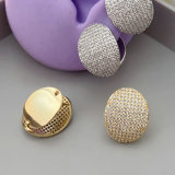 Pave fat earrings