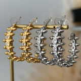 Pave fashion earrings