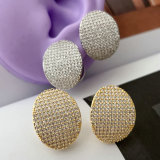 Pave fat earrings
