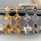 Metal clover earrings