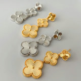 Metal clover earrings