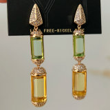Long zircon earrings