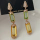 Long zircon earrings