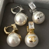 Big pearl drop earrings