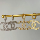 Pave channel charm earrings
