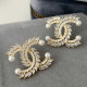 Pave channel earrings