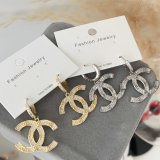 Pave channel charm earrings