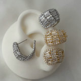 Pave fashion ear stud