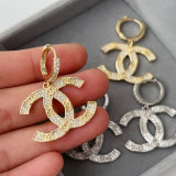 Pave channel charm earrings