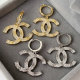 Pave channel charm earrings