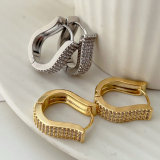 Pave zircon basic hoop