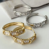 Pave cross hoop
