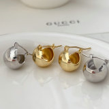 Metal ball earrings