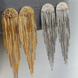 Fashion metal chain tassel earrings