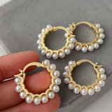 Simple pearl hoop